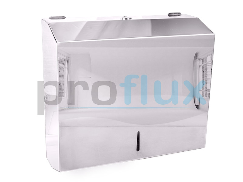 Toalheiro / Dispenser de Papel Toalha aço Inox Polido com Chave 51.115