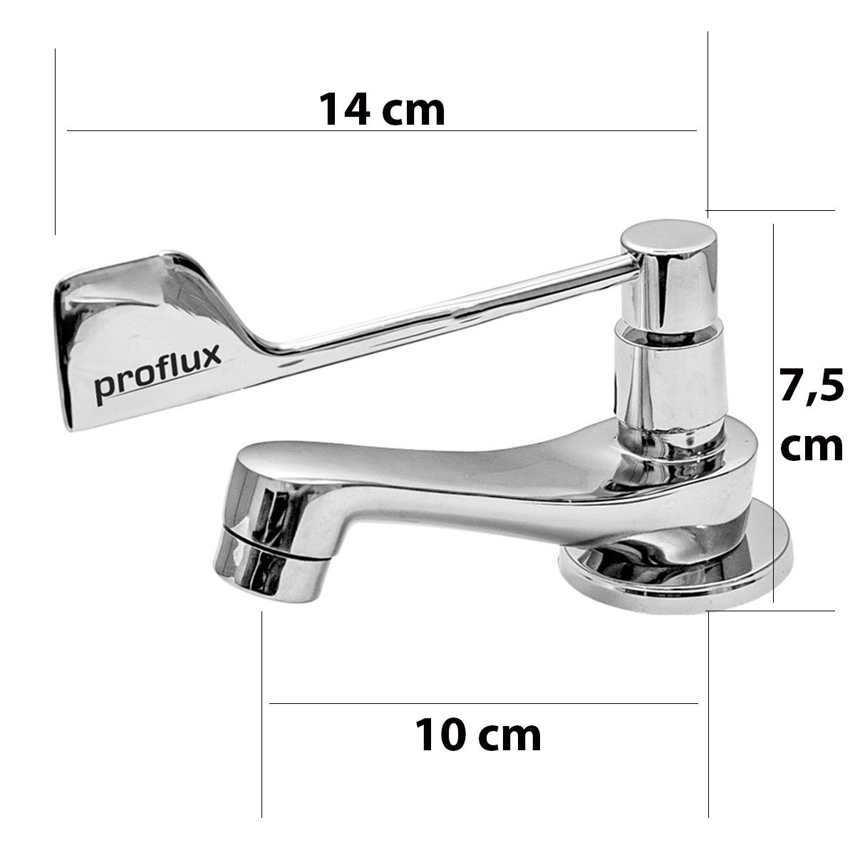 Torneira Clinica Alavanca Confort para Banheiro de Mesa Proflux 21.073P