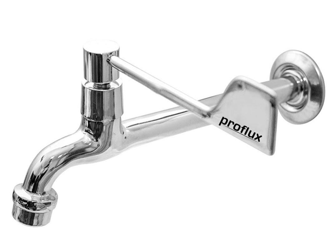 Torneira Clinica Alavanca Confort com arejador fixo de Parede 19 cm Proflux 21.076